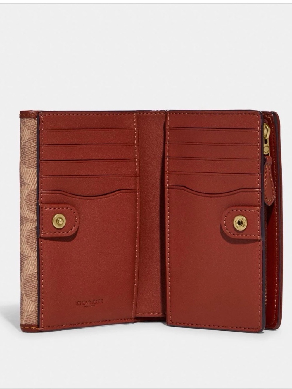 Coach Studio Medium Wallet In Signature Canvas - Picture 11 of 11